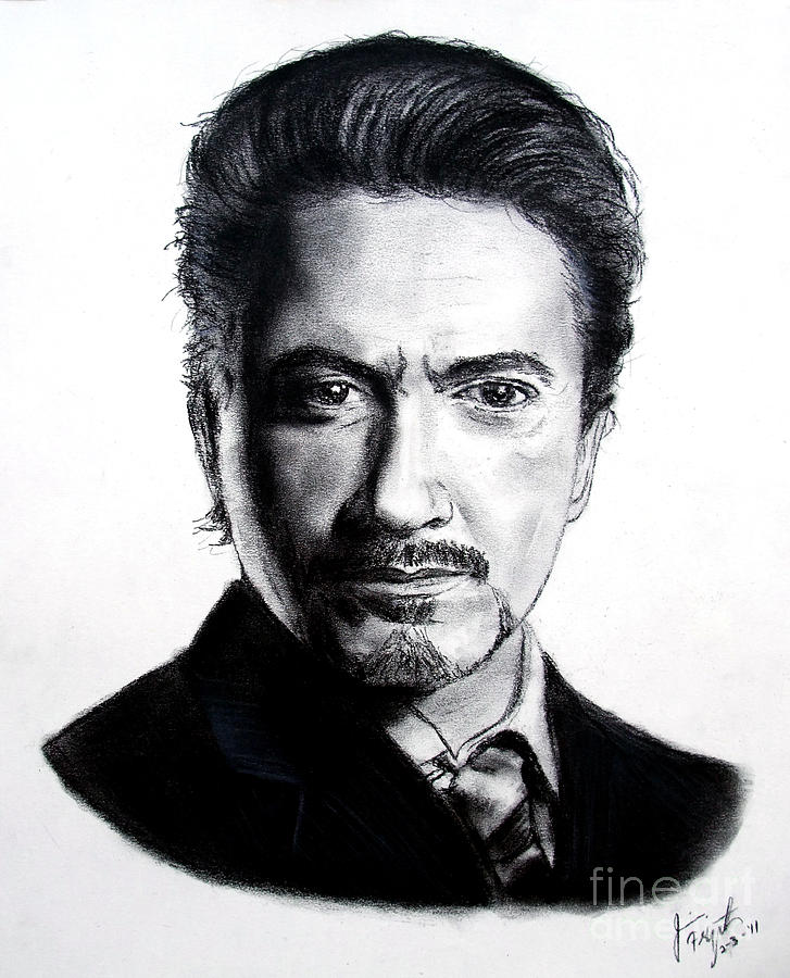 727x900 Actor Robert Downey Jr Drawing - Actor Drawing