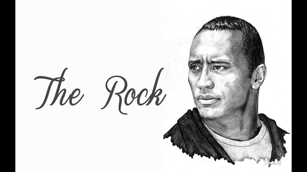 1280x720 The Rock Speed Drawing Actor And Wwe Star - Actor Drawing