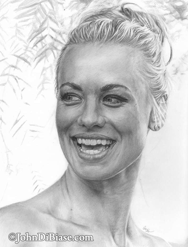 794x1043 drawing print of yvonne strahovski actress from chuck etsy - Actress Drawing