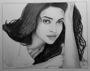 300x238 realistic original pencil drawing of bollywood actress deepika - Actress Drawing