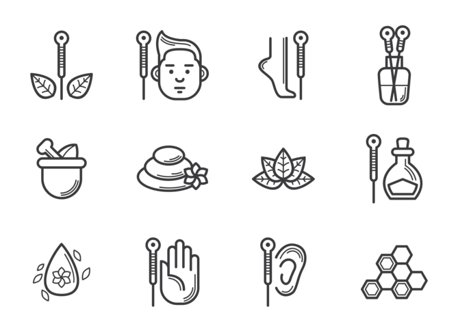 669x490 Acupuncture Icons Vector - Acupuncture Drawing