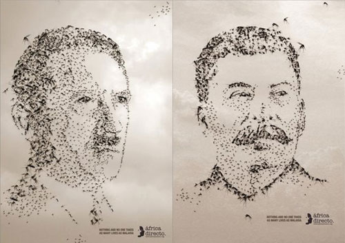 500x353 clever malaria awareness ads use mosquito murals to make a point - Ad Drawing