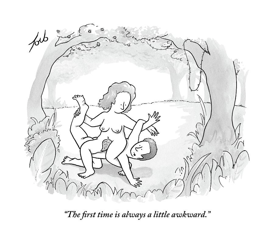 900x799 adam is on his hands and knees and eve is sitting drawing - Adam And Eve Drawing