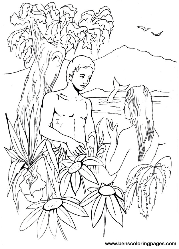 Bible Day Creation Adam And Eve - Adam And Eve Drawing. 