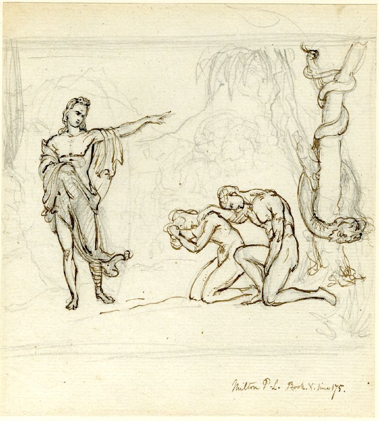 750x832 British Museum - Adam And Eve Drawing