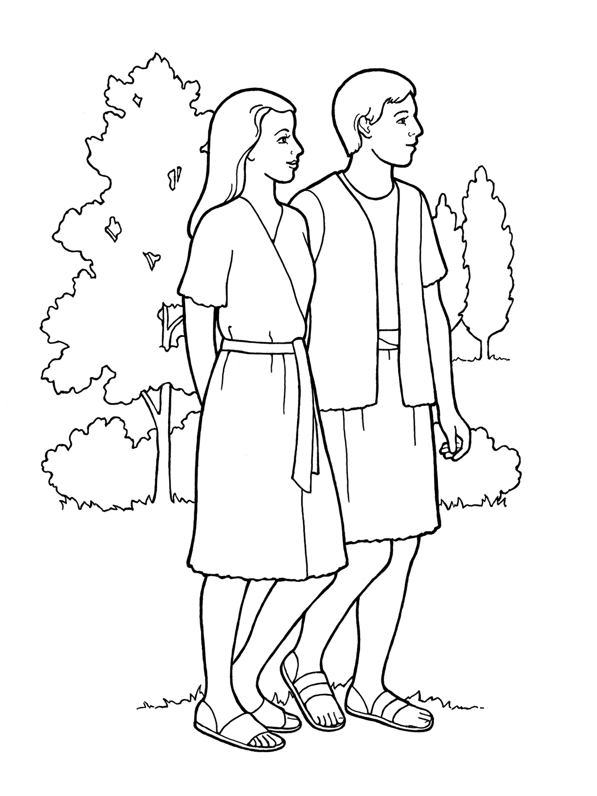 1200x1600 Article Of Faith Agency - Adam And Eve Drawing
