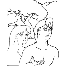 230x230 top freeprintable adam and eve coloring pages online - Adam And Eve Drawing