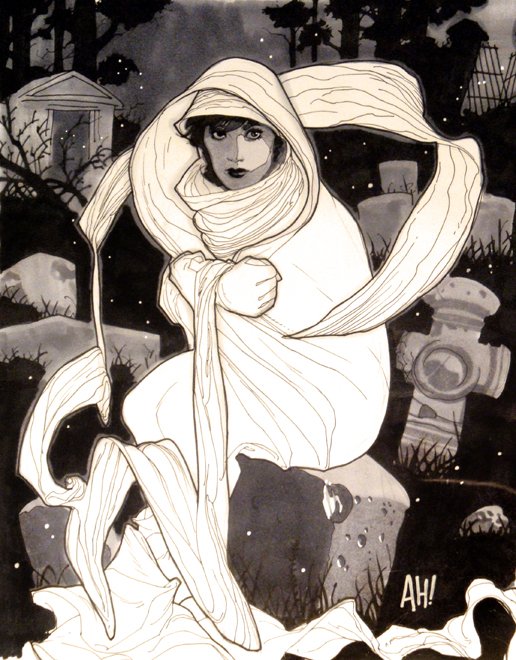 516x660 Just Say Ah! Paintings, Drawings And Sketches Ghost Sketch - Adam Hughes Drawing