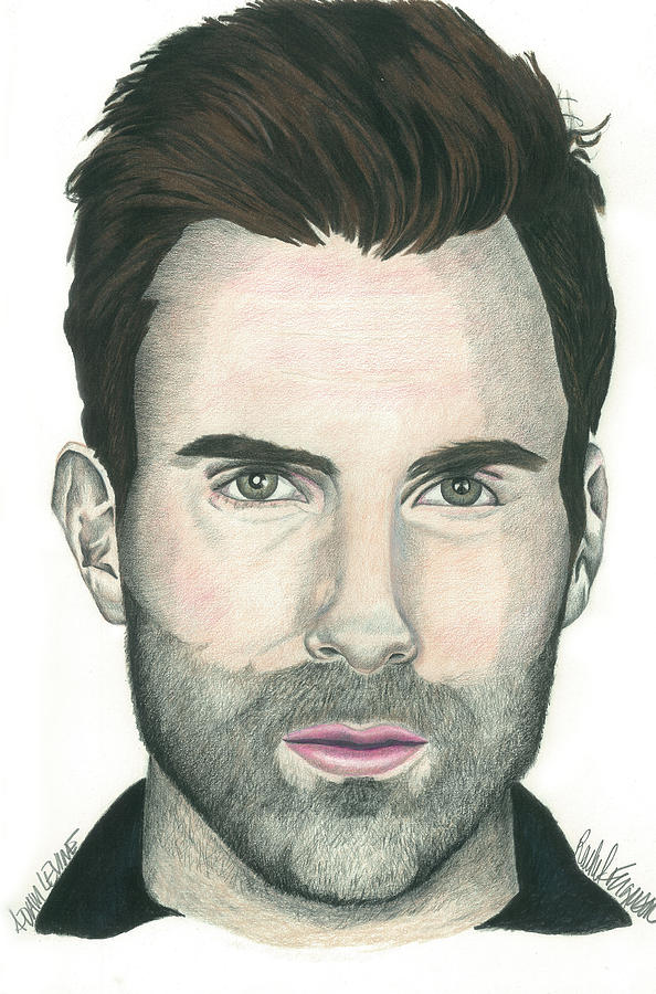 594x900 Adam Levine Portrait Drawing - Adam Levine Drawing