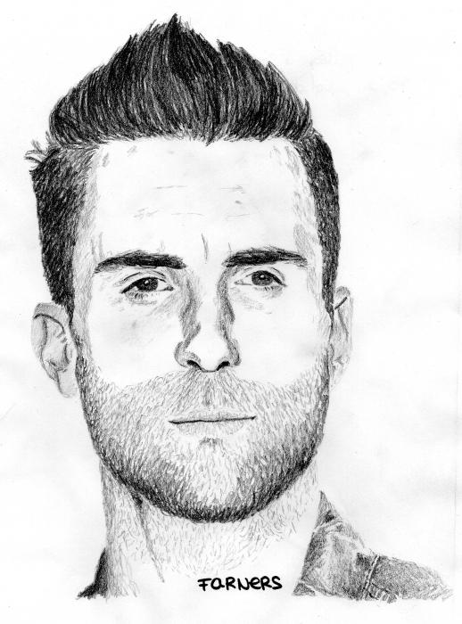 518x700 Portrait Of Adam Levine - Adam Levine Drawing