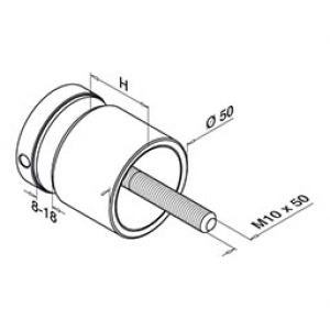 300x300 Glass Adapter Diameter Grade Ps Glass Fittings - Adapter Drawing
