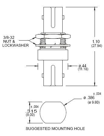 342x449 Ruggedized St Adapter Line Drawing - Adapter Drawing