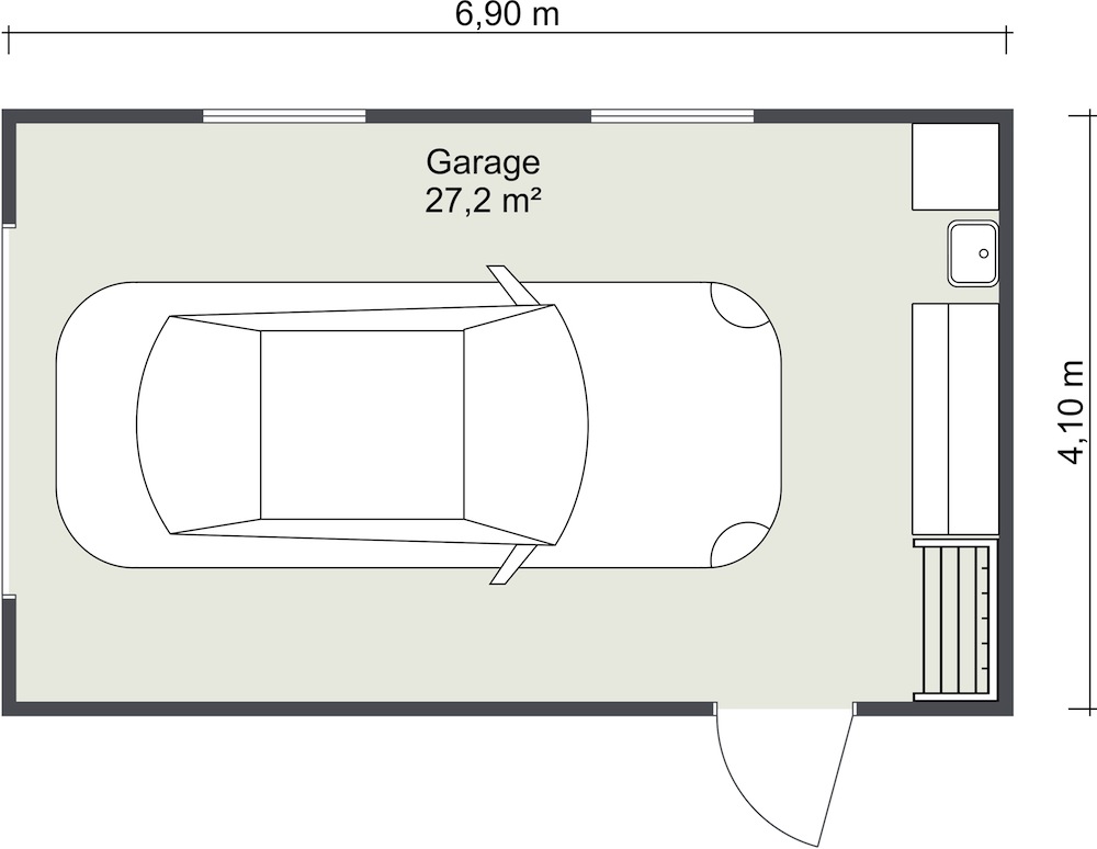 1000x774 garage plans roomsketcher - Addition Drawing