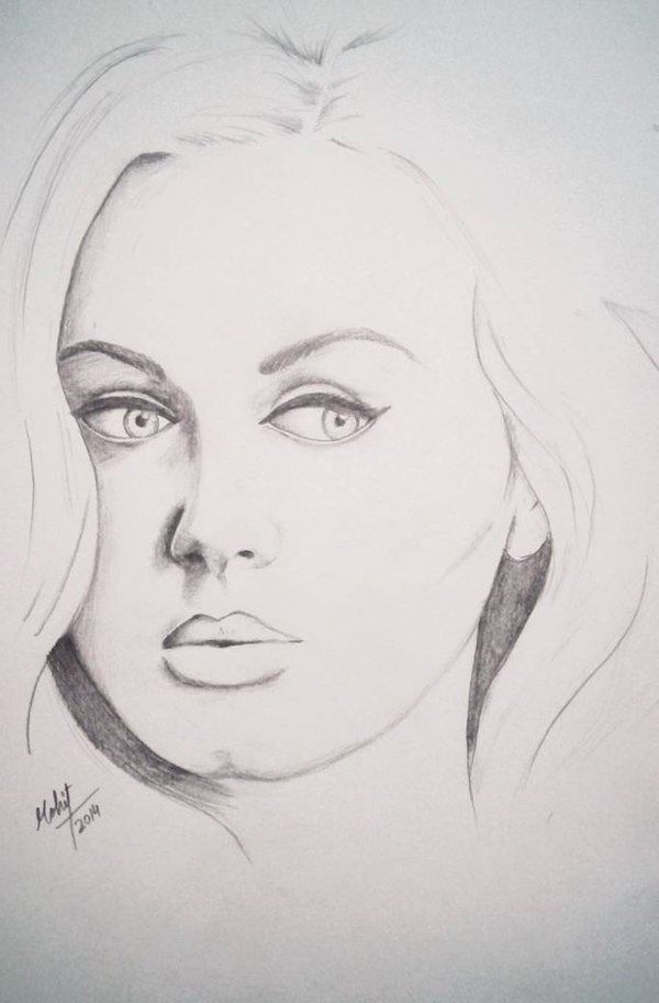 600x912 Adele Drawing, Pencil, Sketch, Colorful, Realistic Art Images - Adele Drawing