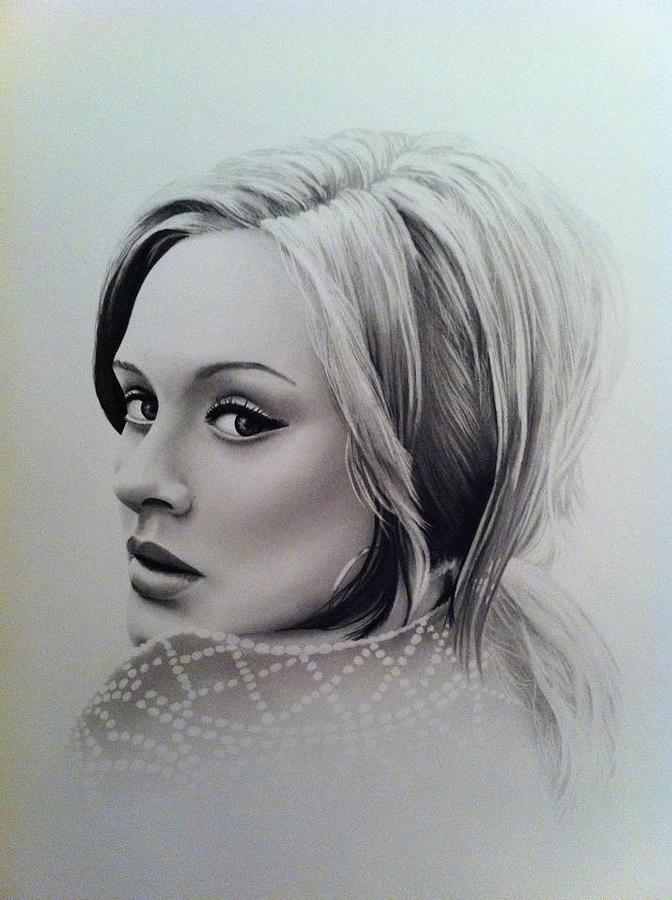 672x900 Adele Drawing - Adele Drawing