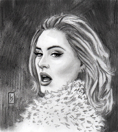 381x425 Adele Drawing From Hello Video - Adele Drawing