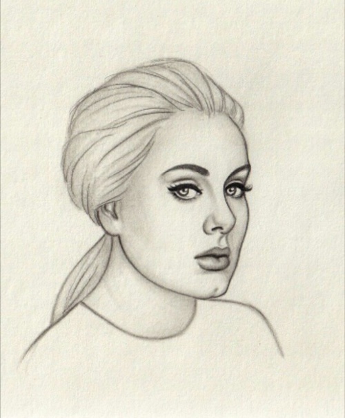 500x605 Adele Drawing Shared - Adele Drawing