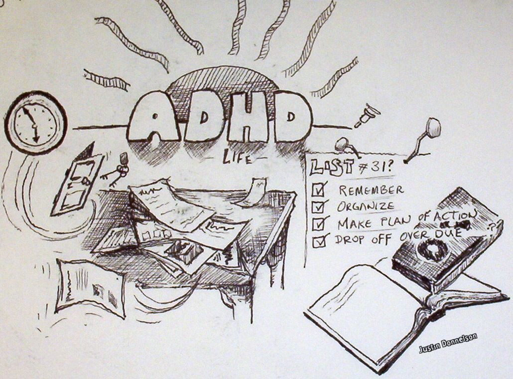 1030x760 drawing of my adhd life art artists artistic ink pencil paint - Adhd Drawing