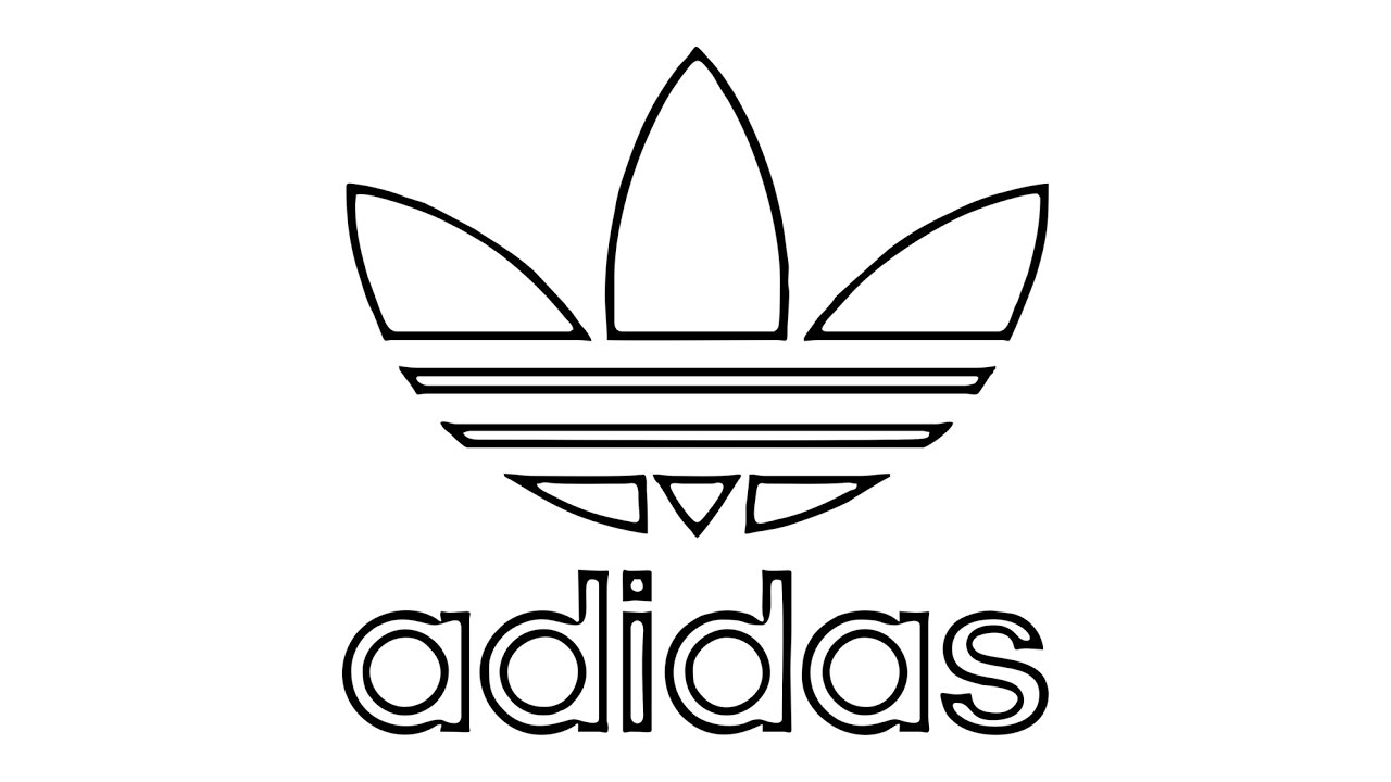 1280x720 how to draw the adidas logo - Adidas Drawing