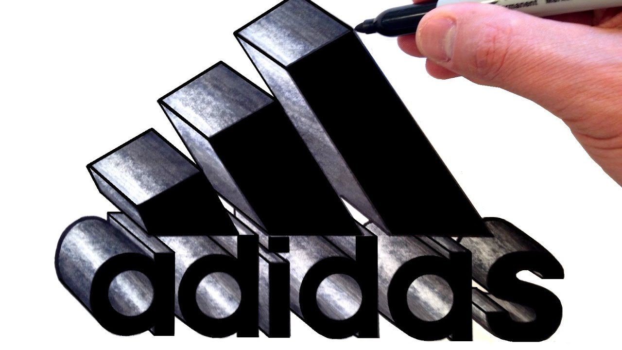 1280x720 how to draw the adidas logo - Adidas Drawing