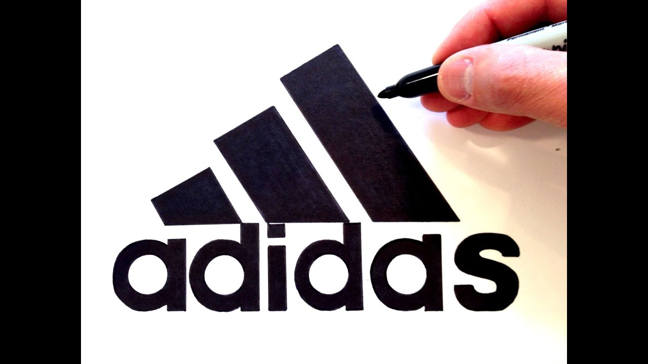 1280x720 how to draw the adidas logo - Adidas Drawing