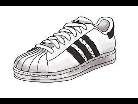 480x360 How To Draw Sneakers - Adidas Drawing Shoes