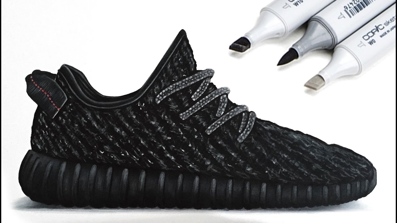 1280x720 drawing adidas yeezy boost - Adidas Shoes Drawing