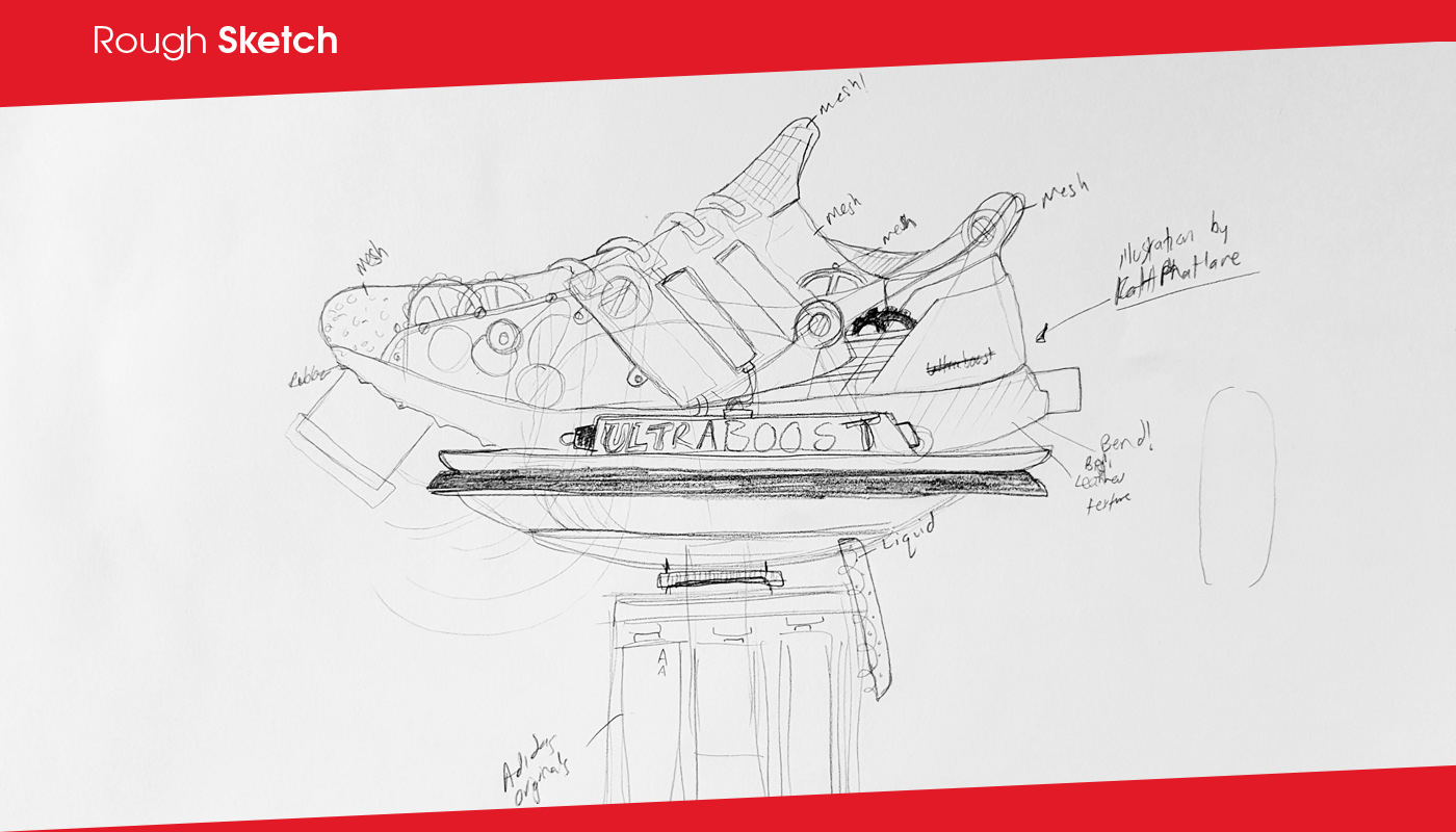 1400x800 Adidas Ultra Boost On Behance - Adidas Ultra Boost Drawing