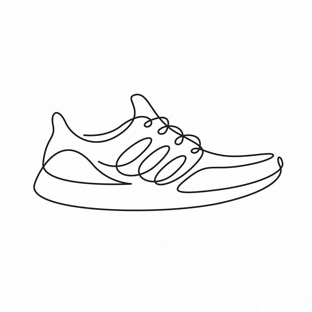 1080x1080 One Line - Adidas Ultra Boost Drawing