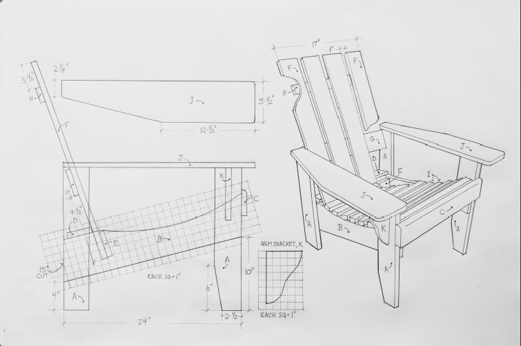 Adirondack Chair Drawing at PaintingValley.com | Explore collection of ...