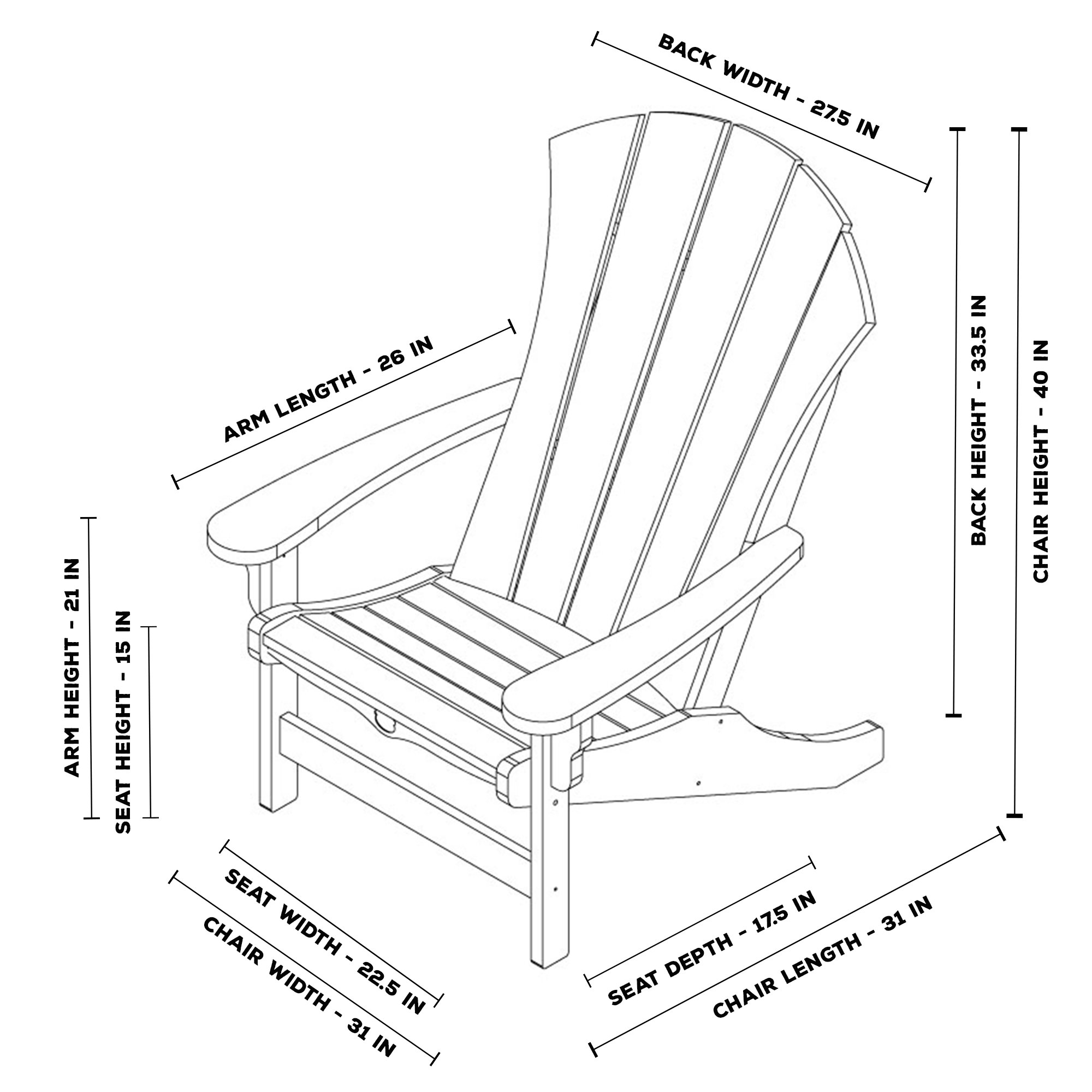 Adirondack Chair Drawing at PaintingValley.com | Explore collection of ...