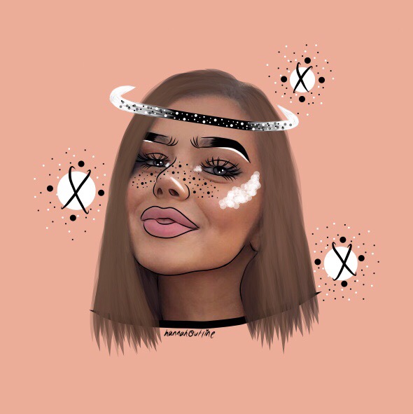 590x591 saharluna art adobe draw outline photography peo - Adobe Drawing