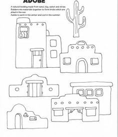 236x275 desert adobe house clipart art ideas art, drawings, art worksheets - Adobe House Drawing