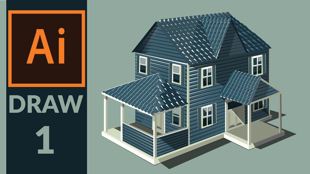 1280x720 drawing production level vector house in adobe illustrator - Adobe House Drawing