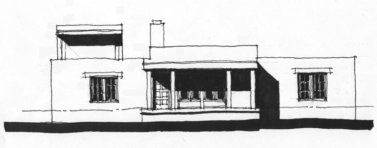 761x300 green home building adobe - Adobe House Drawing