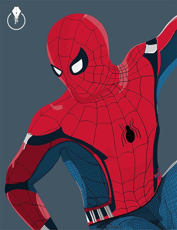 600x776 Spider Man - Adobe Illustrator Drawing
