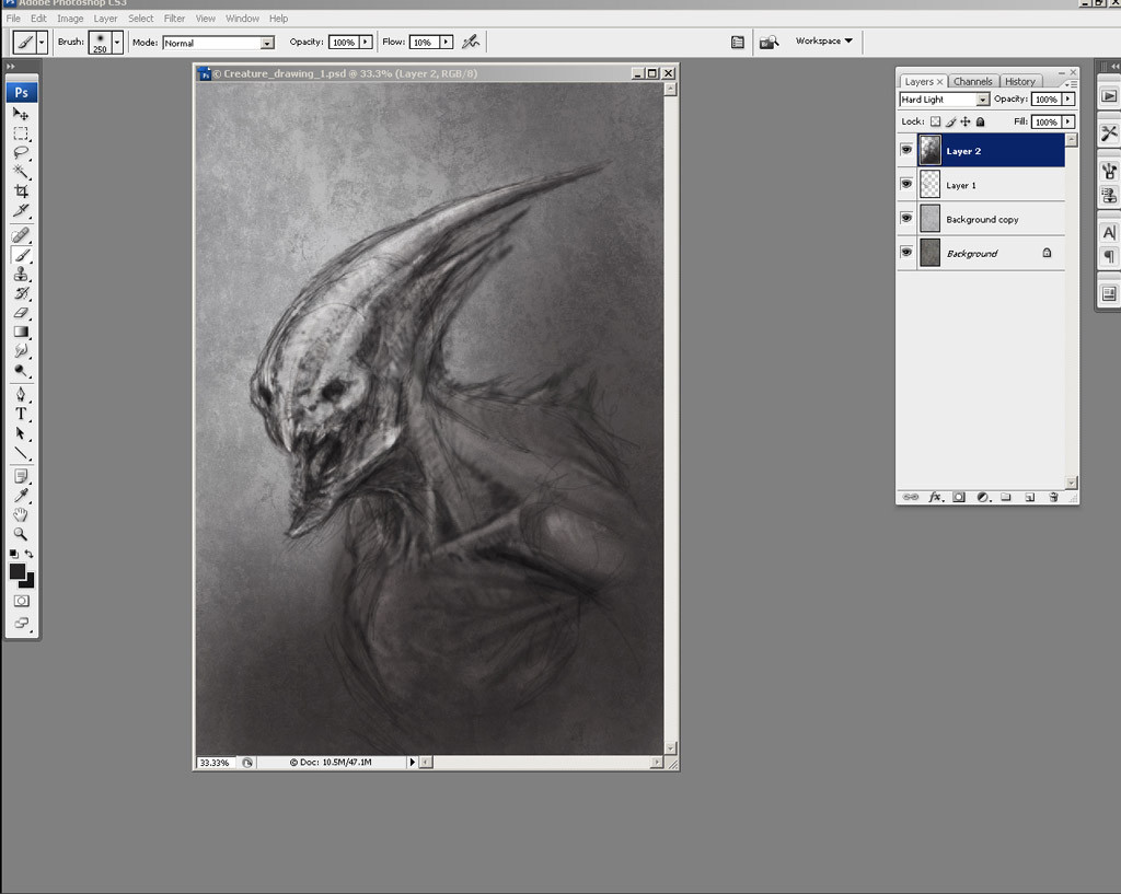 1024x817 designing creatures in adobe photoshop the gnomon workshop - Adobe Photoshop Drawing