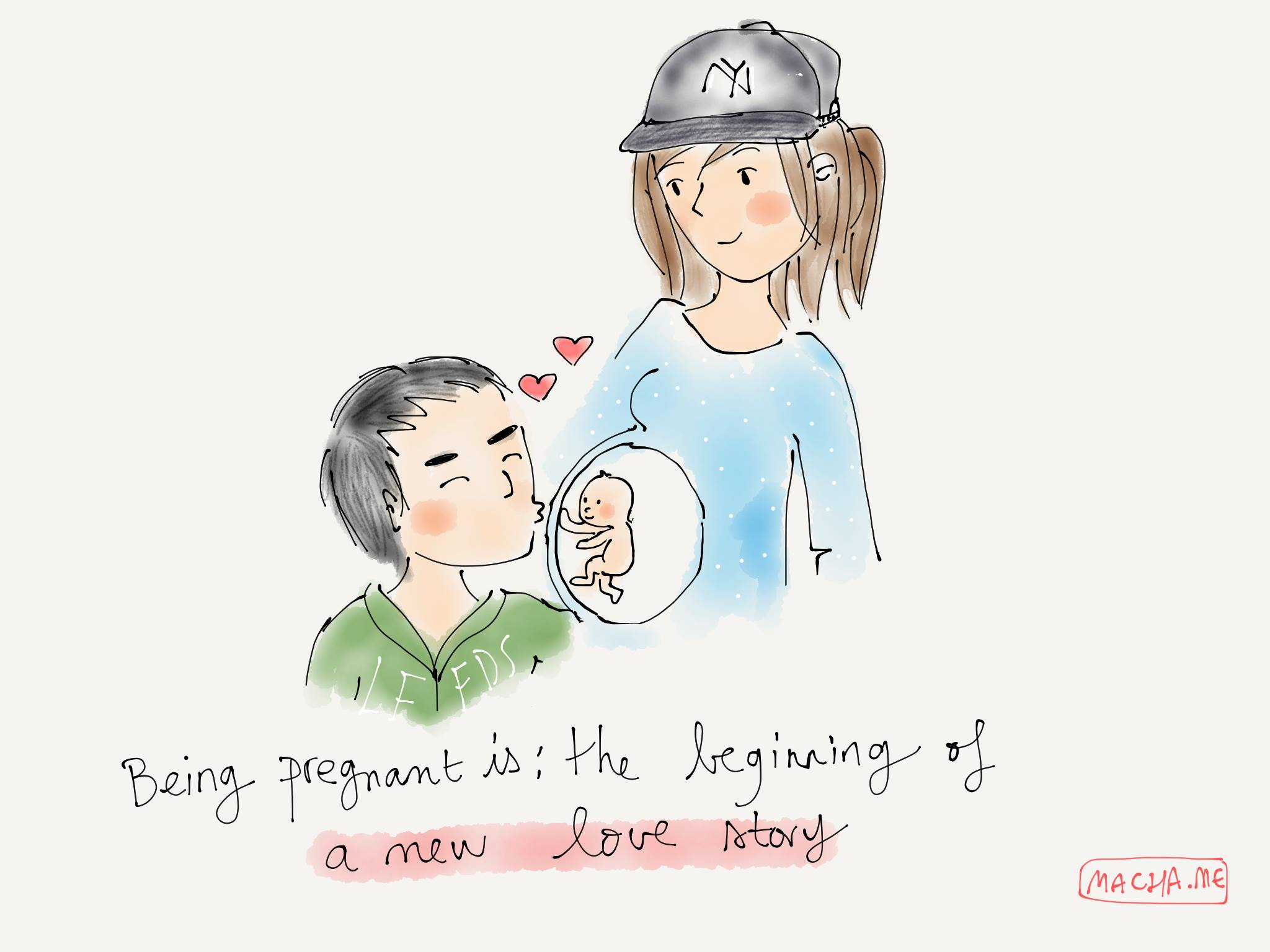 2048x1536 this woman captures her pregnancy through a series of adorable - Adorable Drawings