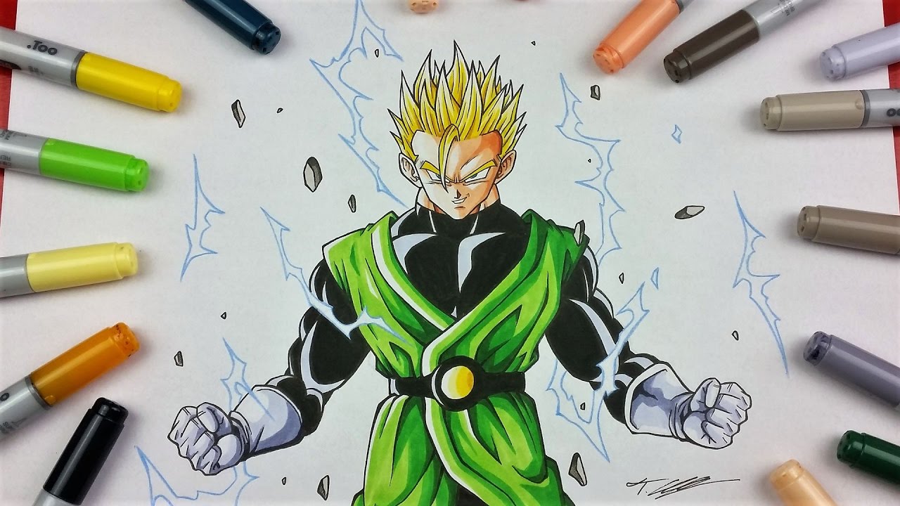 1280x720 drawing adult gohan super saiyan tolgart - Adult Drawing
