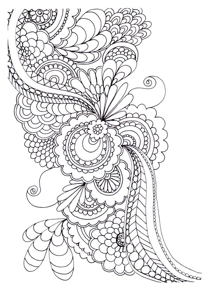 736x1017 To Print This Free Coloring - Adult Drawing