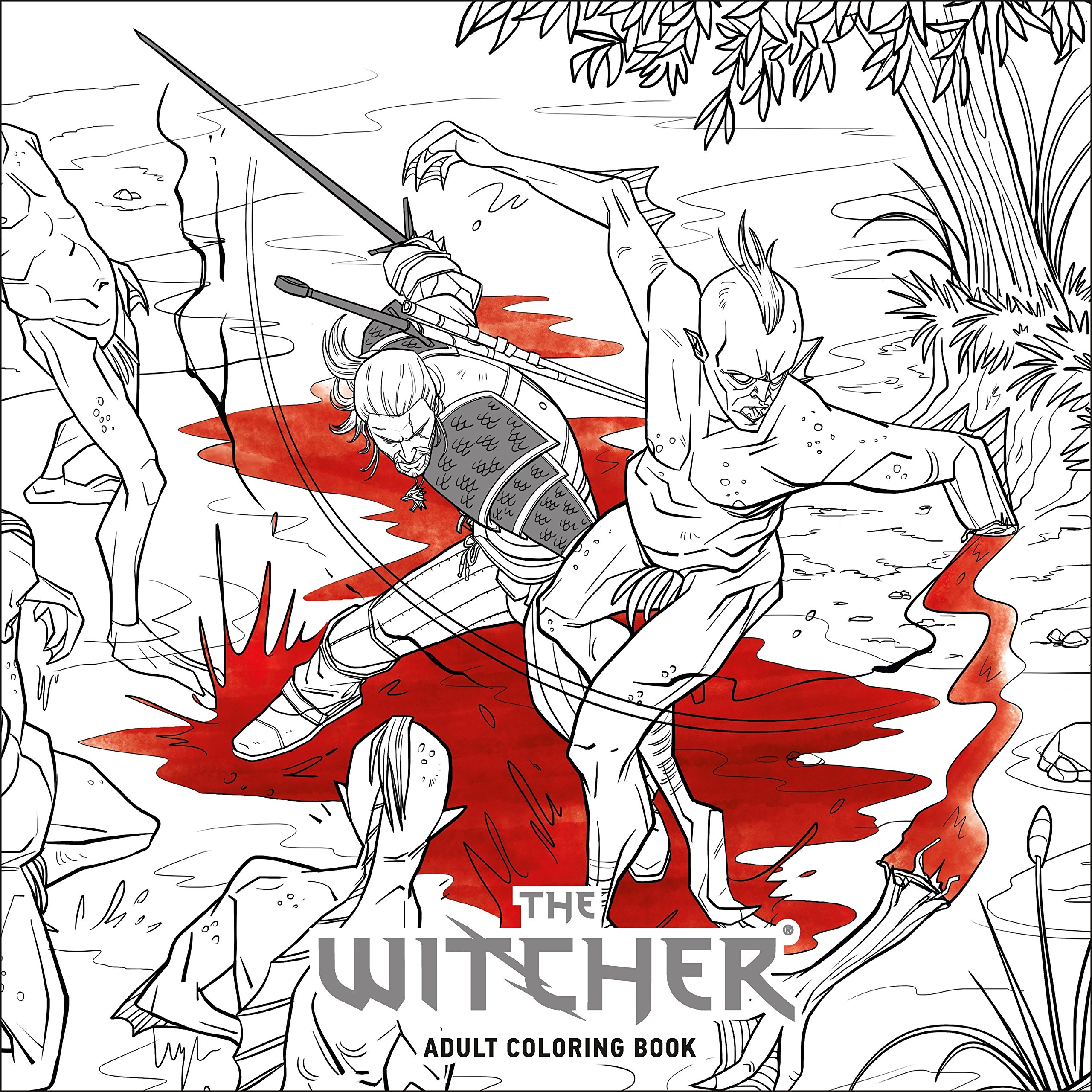 2560x2560 The Witcher Adult Coloring Book - Adult Drawing
