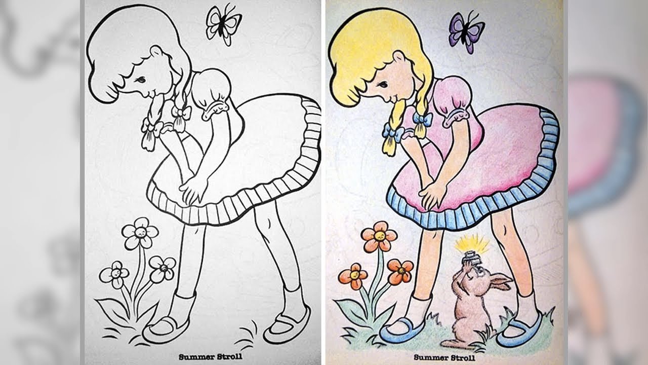 1280x720 Kids Book Colored - Adult Drawings