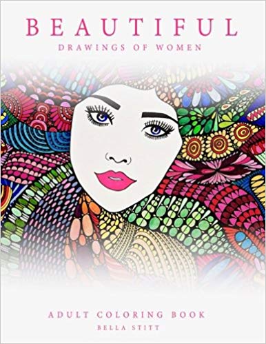 386x499 adult coloring book beautiful drawings of women bella stitt - Adult Drawings