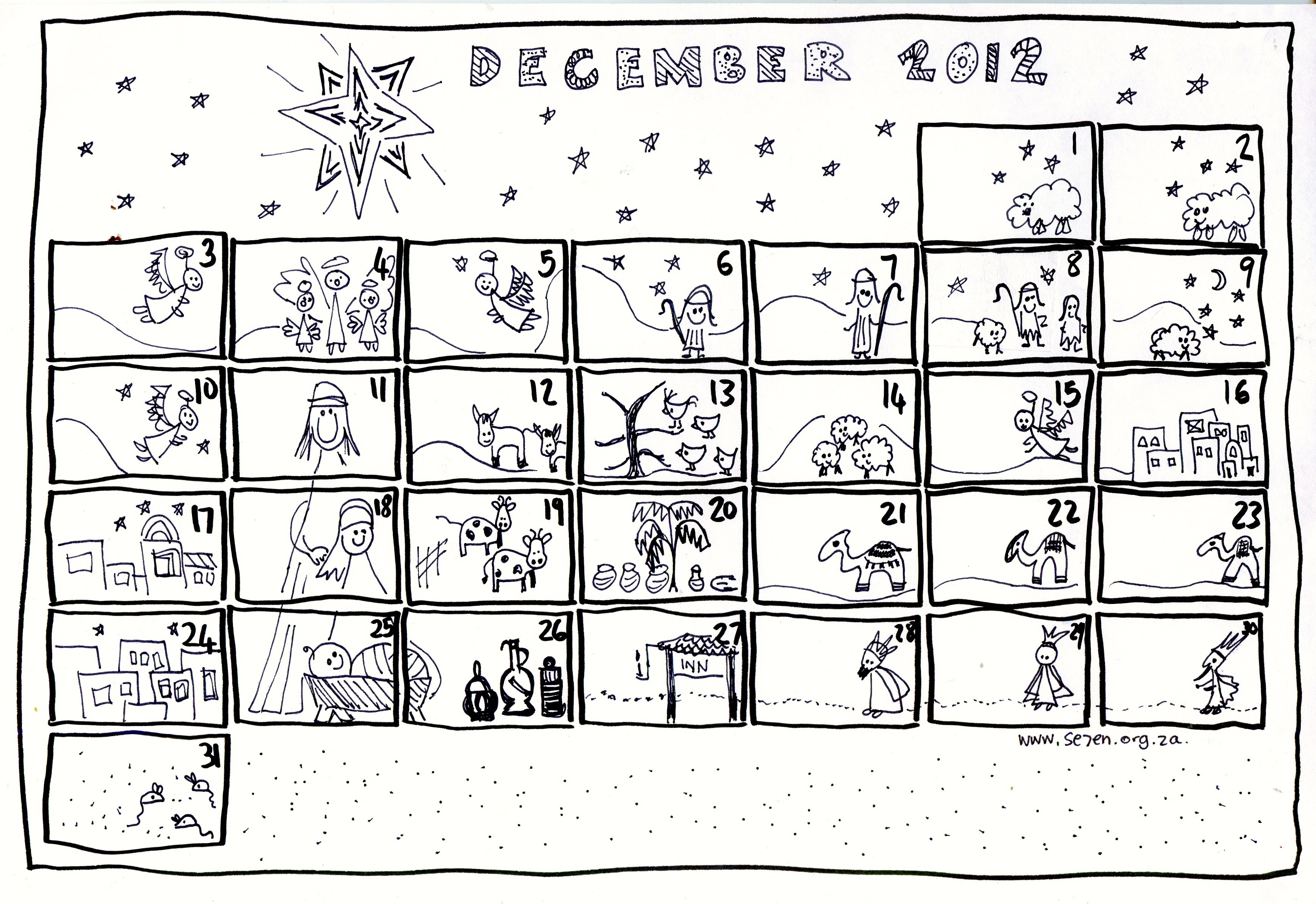 Advent Calendar Drawing at PaintingValley com Explore collection of