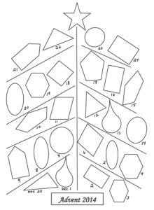 220x300 advent calendar templates praying in color - Advent Calendar Drawing