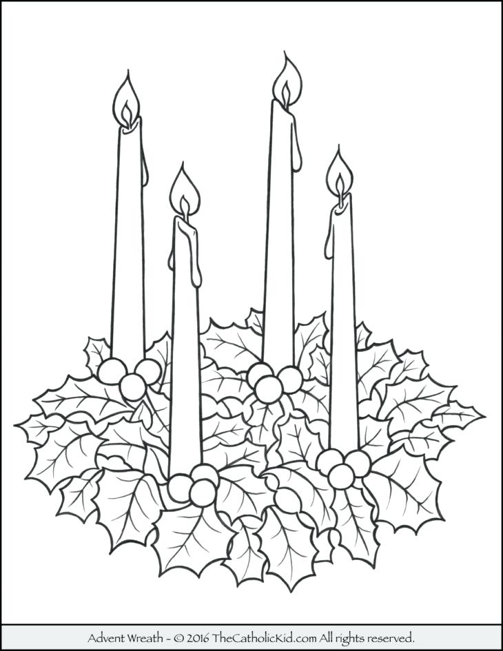 730x945 Christmas Wreath Coloring Pages - Advent Drawing