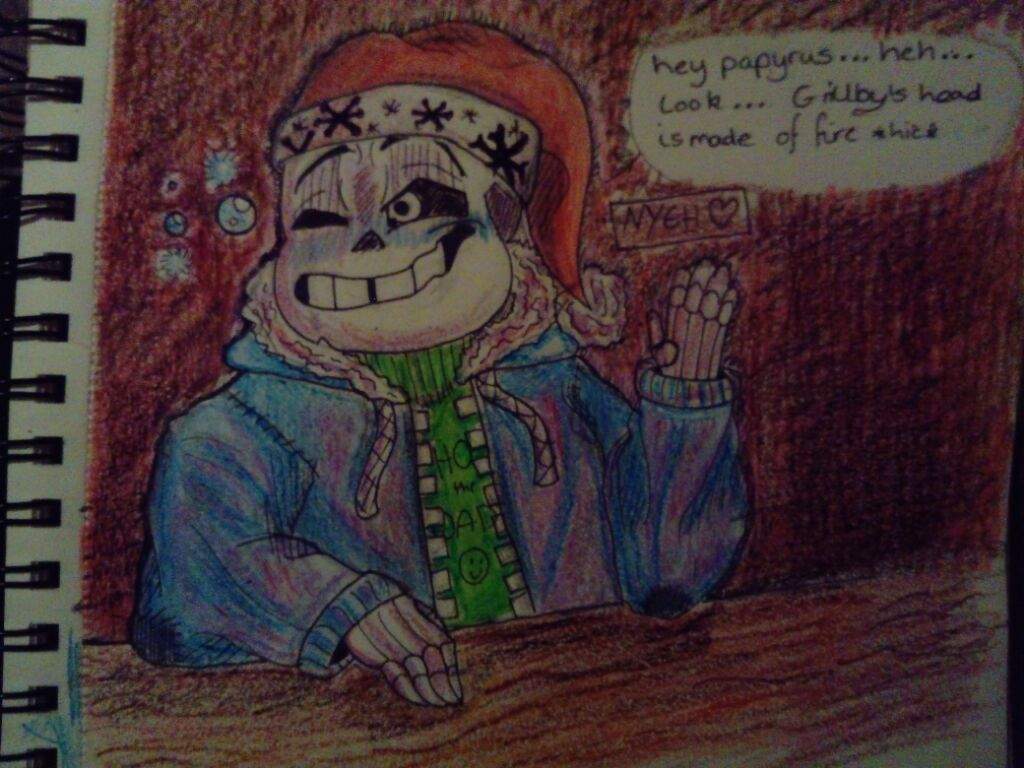 1024x768 advent drawing tipsy sans undertale amino - Advent Drawing