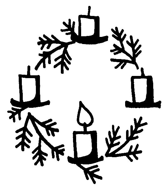 532x608 advent wreath - Advent Wreath Drawing