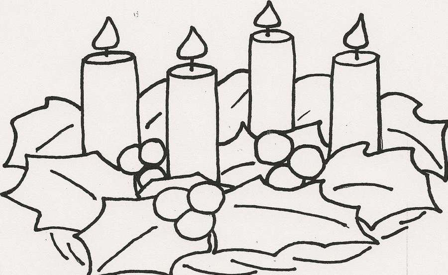 Advent Wreath Drawing at PaintingValley.com | Explore collection of ...