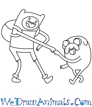 300x350 How To Draw Finn And Jake From Adventure Time - Adventure Drawing